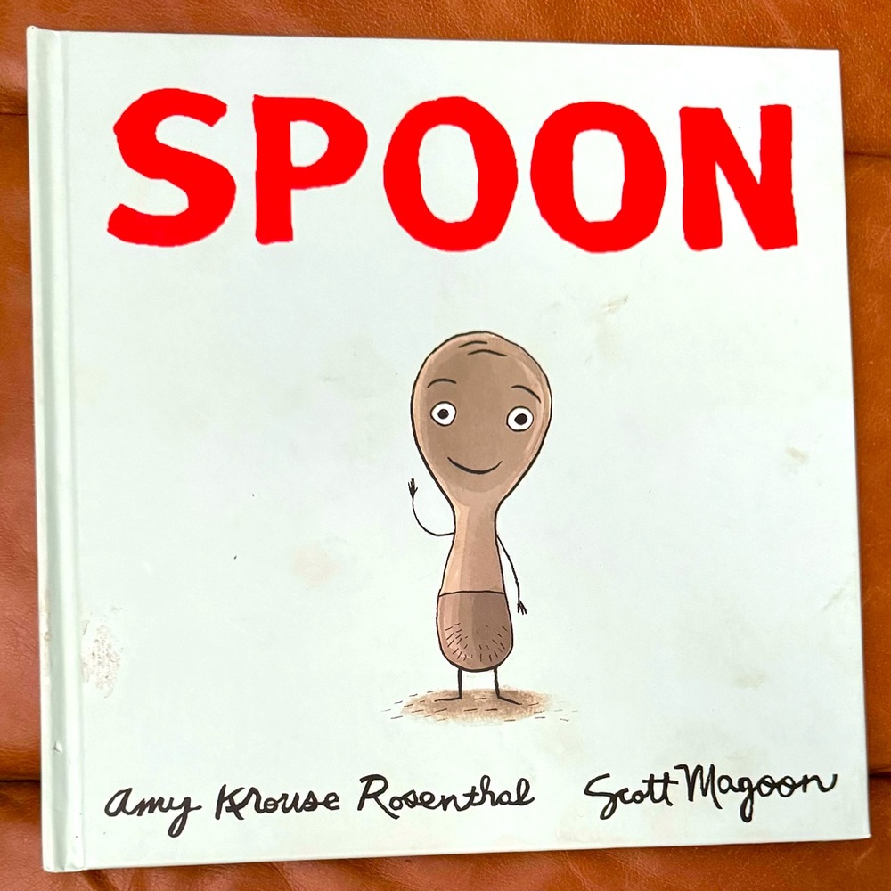 4/$20 💜 SPOON Is he better than knife, fork, spork, chopsticks? book